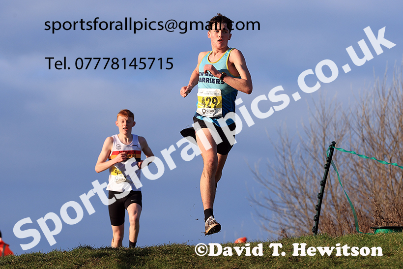 Mens under-17s 2024 NECAA Cross Country Champs., Temple Park, South Shields. Photo: David T. Hewitson/Sports for All Pics